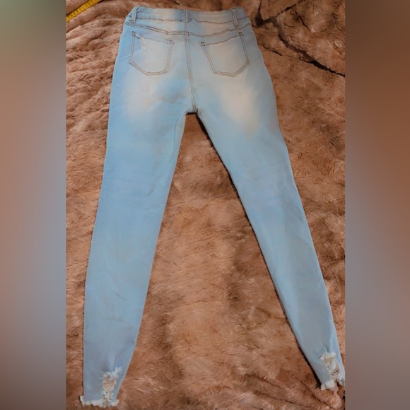 Light Blue Distressed Jeans - Picture 6 of 6